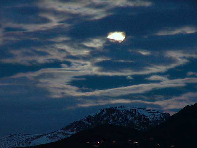 Moonrise over the Chugach Mountains