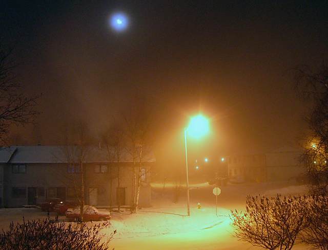 Foggy night in my neighborhood