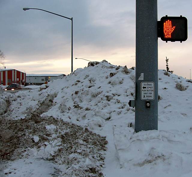 The sidewalks of Anchorage