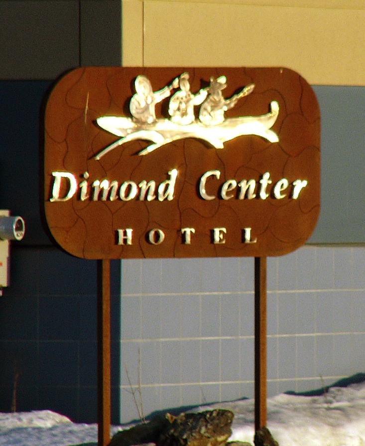 Dimond Center Hotel sign at sunset