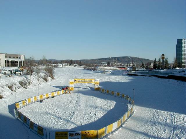 The Chena River and the Yukon Quest finish line