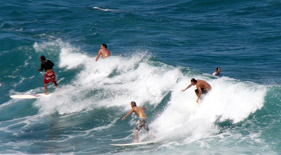 Surfers at Ho'okipa Beach Park