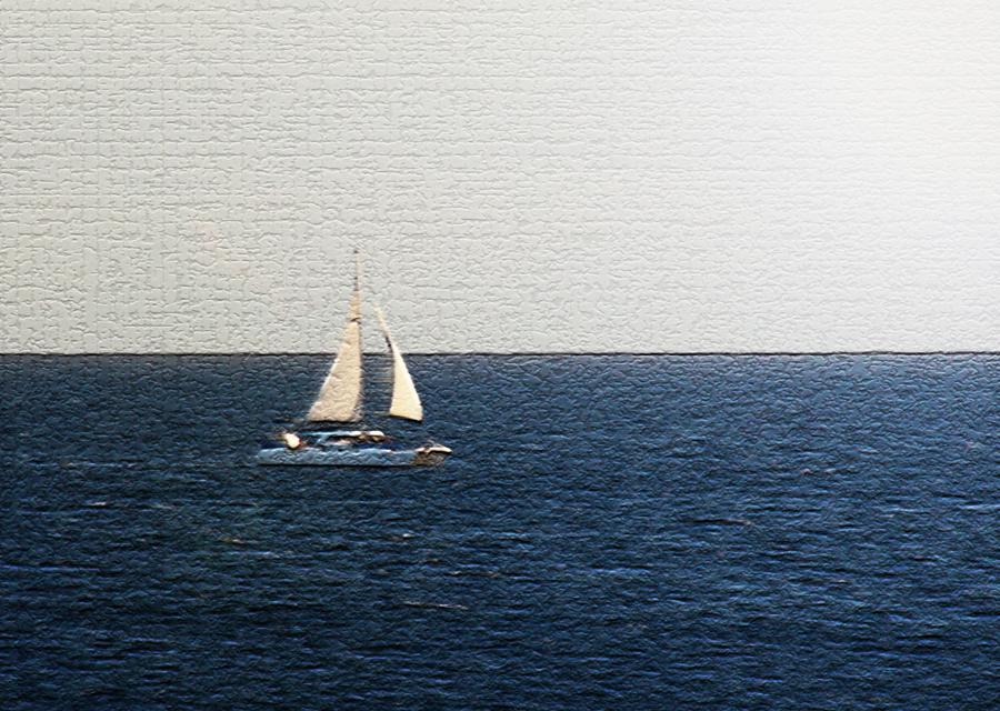 Sailboat at Lahaina (Photoshopped)
