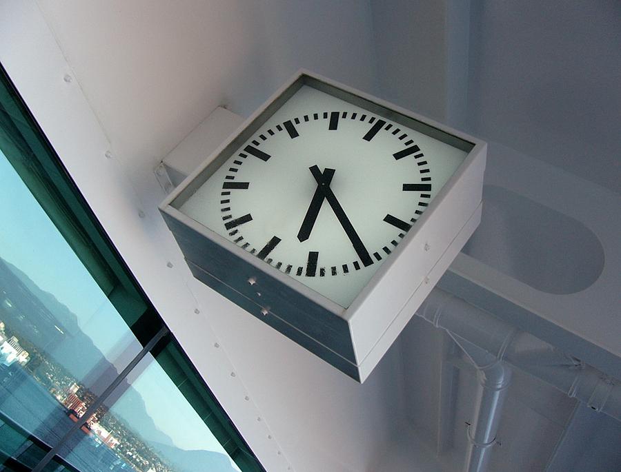 Clock on the outside deck