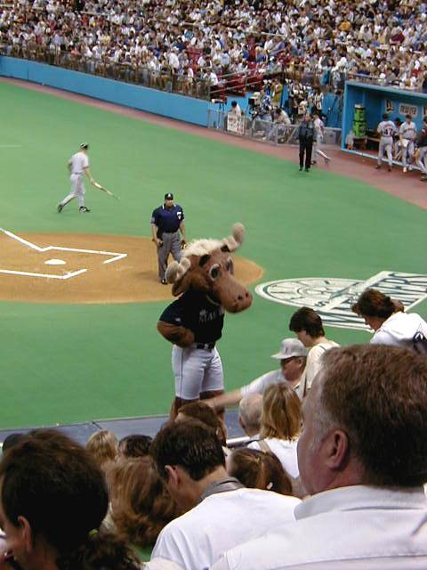 The Moose questions the ump's judgement.