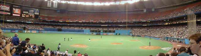 Panoramic view of the Kingdome playing field.