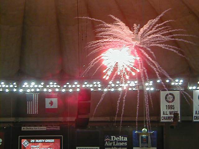 Fireworks after the Mariners beat the Rangers 5-2!