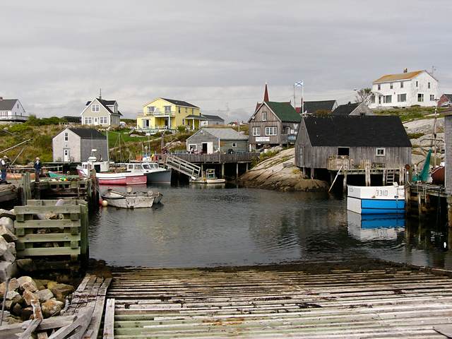 Peggy's Cove harbor area