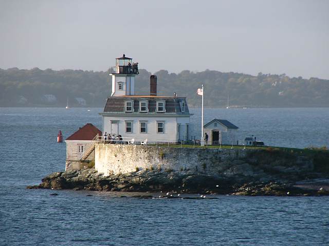 Rose Island Lighthouse on Narragansett Bay
