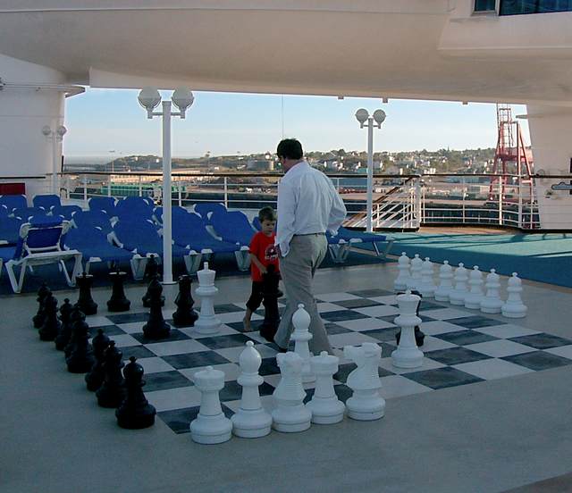 The giant chess set.