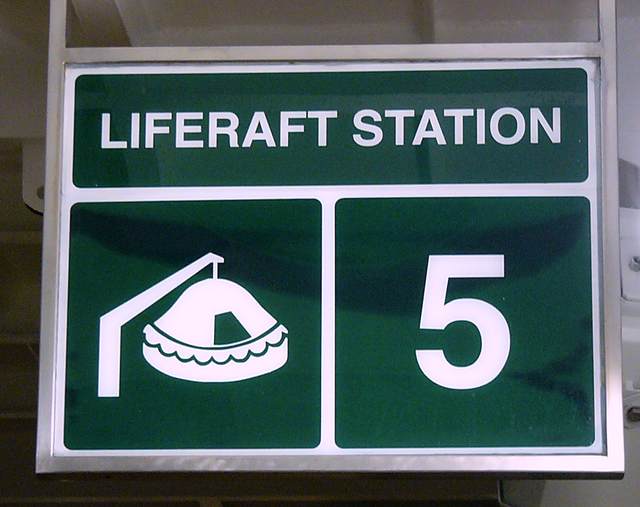 Liferaft Station sign