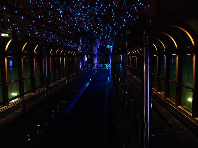 Skywalker's Nightclub accessway at night