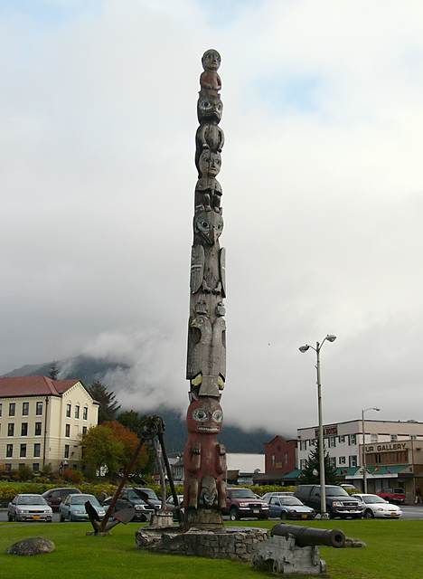 Totem Square in downtown Sitka