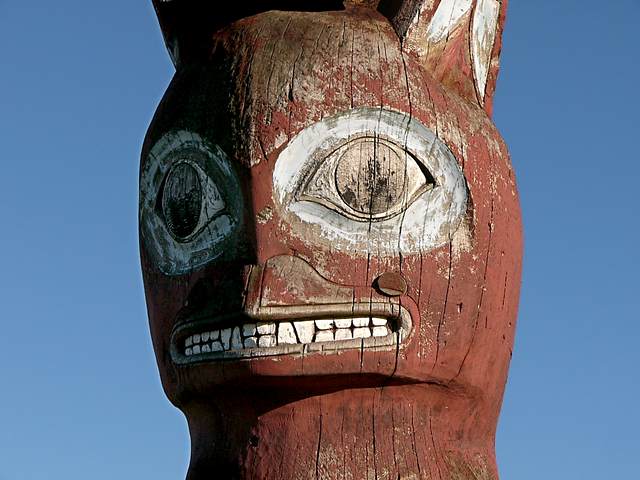 Tlingit totem figure in Totem Square