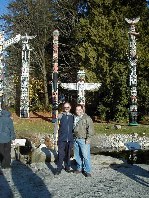 Bob and me in front of the totems