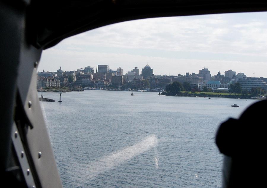 Getting ready to turn final and land on the Inner Harbour