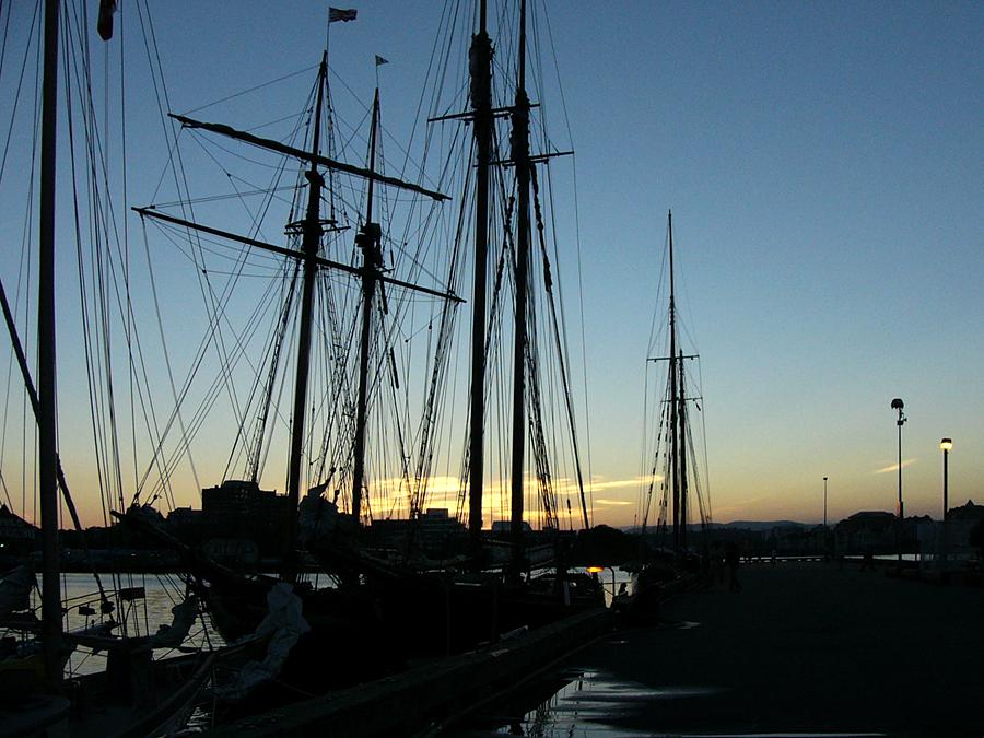 Classic Boat Show ships after Sunset
