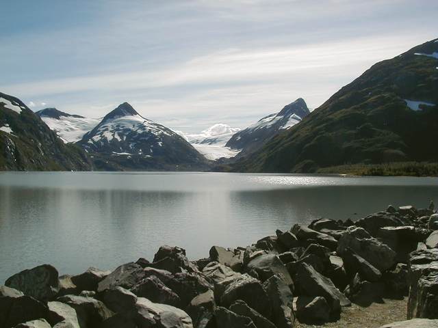 A longer view of Burns Glacier