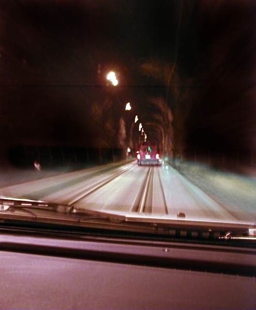 Driving through the Whittier Tunnel