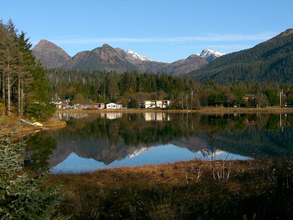 Looking east across Swan Lake